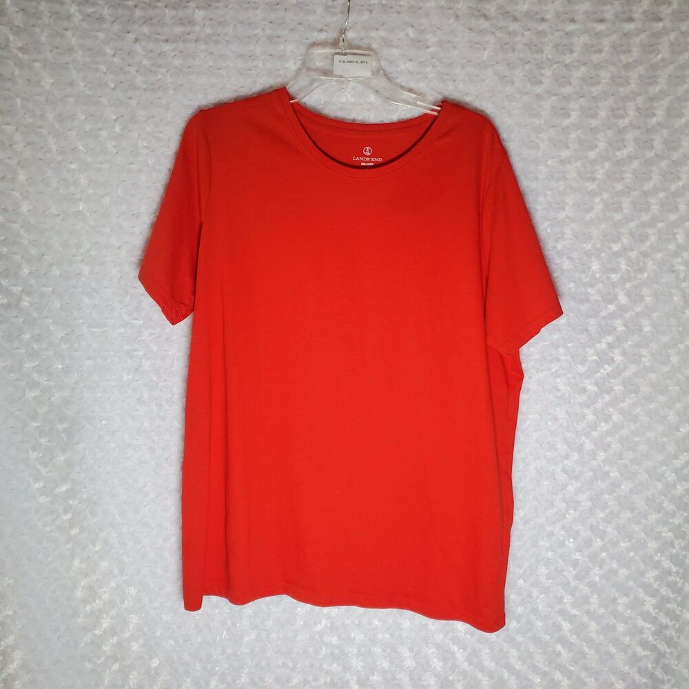 Men's Red V-Neck T-Shirt Size XL